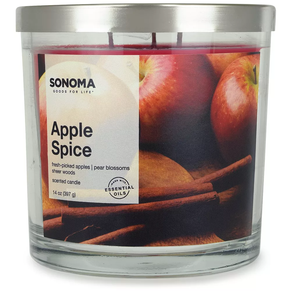 Sonoma Goods For Life® Apple Spice 14-oz. 3-Wick Candle Jar