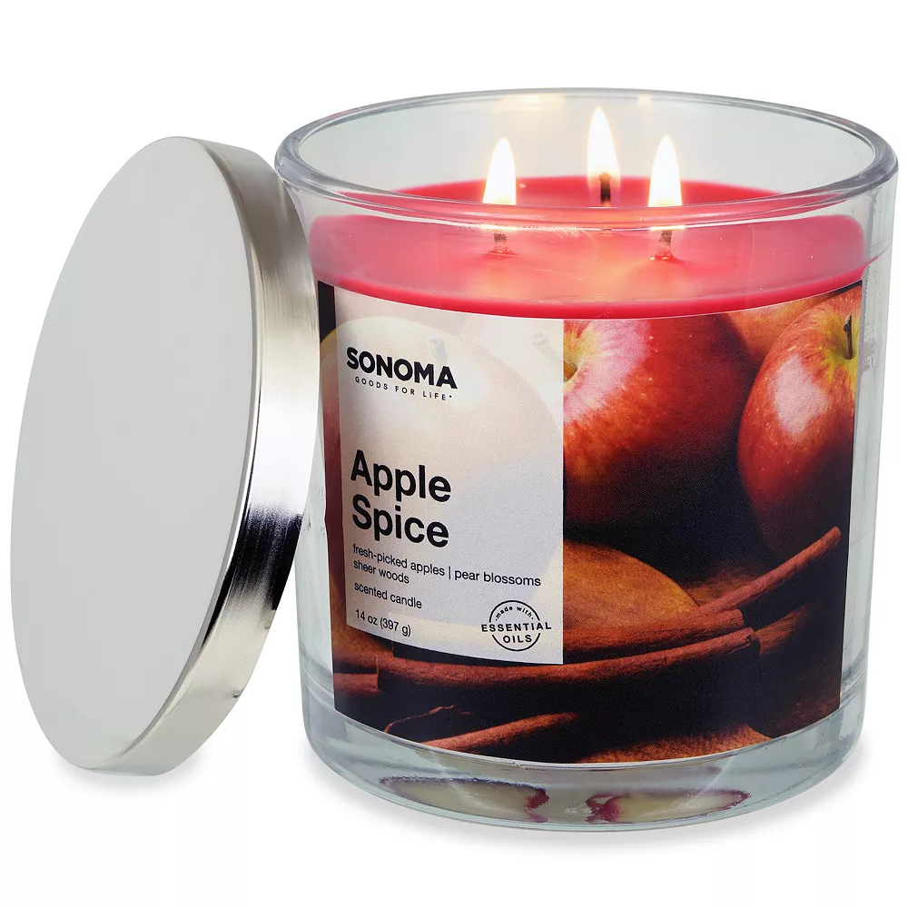 Sonoma Goods For Life® Apple Spice 14-oz. 3-Wick Candle Jar - Image 2