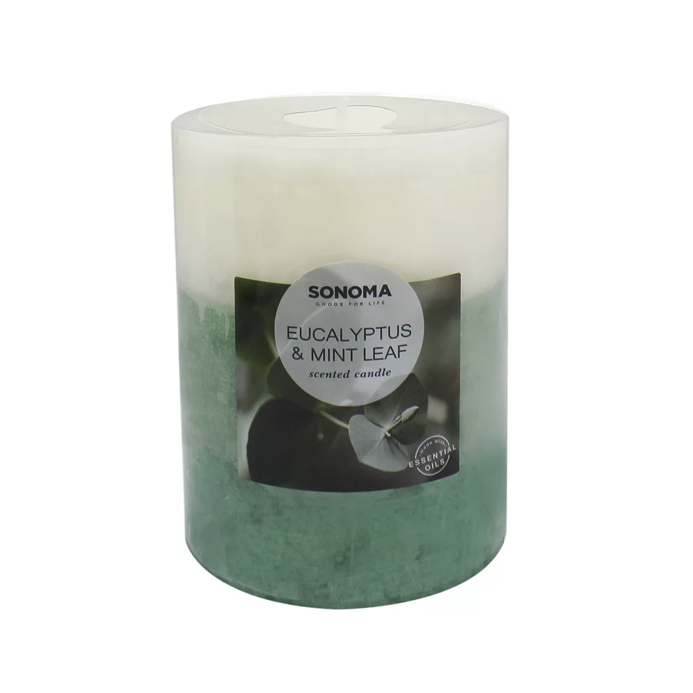Sonoma Goods For Life® Eucalyptus & Mint Leaf 12.83-oz. Pillar Candle