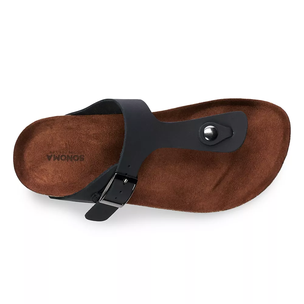 Sonoma Goods For Life® Porcelain Leather Slide Sandals - Image 5