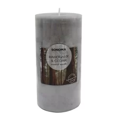 Sonoma Goods For Life® 3" X 6" Mahogany & Cedar Pillar Candle