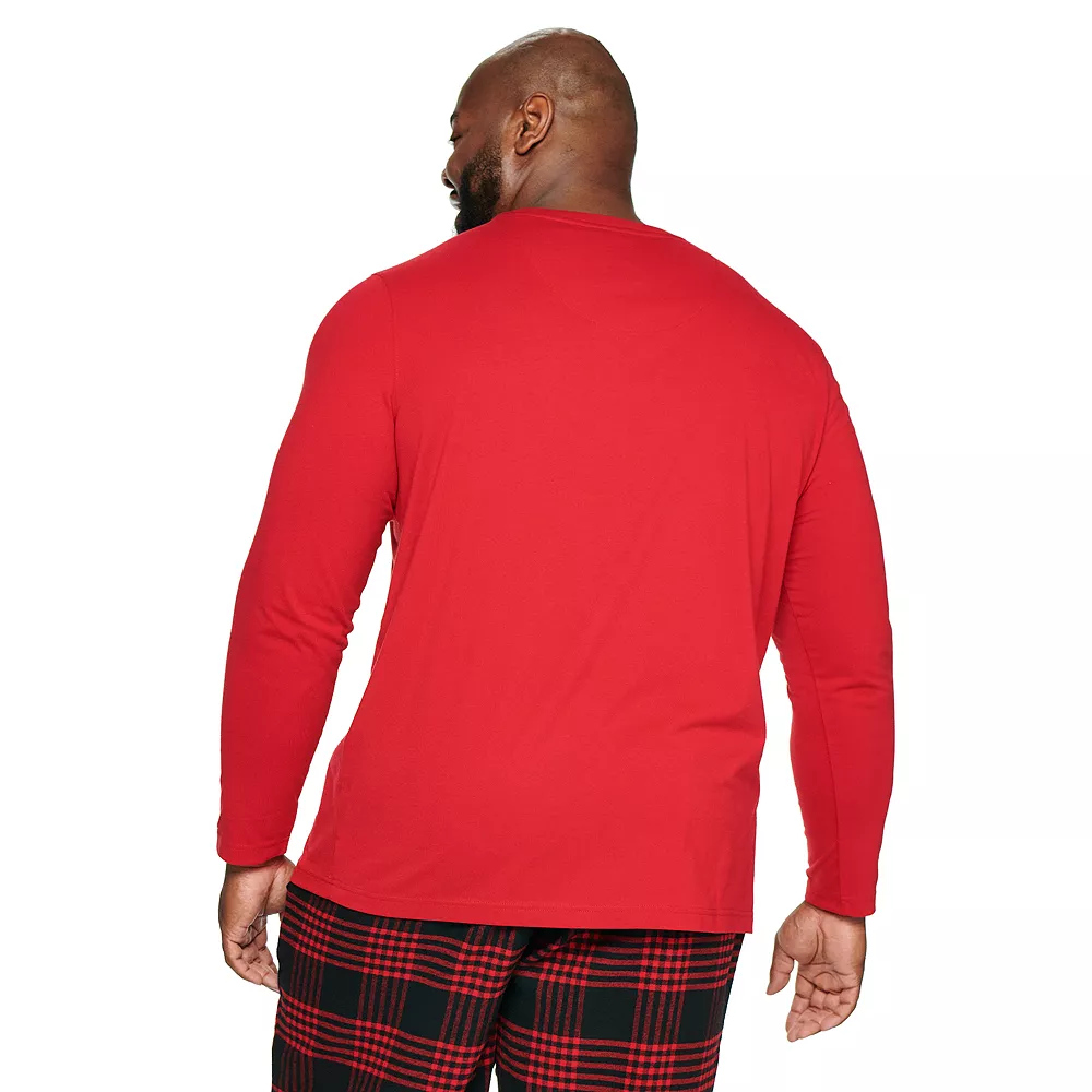 Big & Tall Sonoma Goods For Life® Crewneck Tee & Flannel Pants Sleep Set - Image 2
