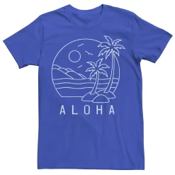 Men's Sonoma Goods For Life® Aloha Palm Tree Beach Line Art Portrait Tee