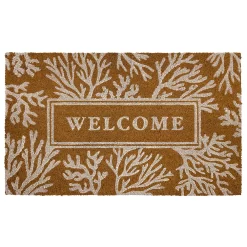 Sonoma Goods For Life® Coral "Welcome" Coir Doormat - 18'' X 30''