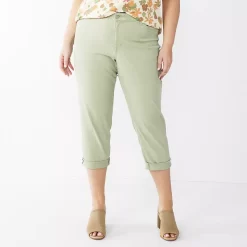 Plus Size Sonoma Goods For Life® Premium Rolled Girlfriend Jeans