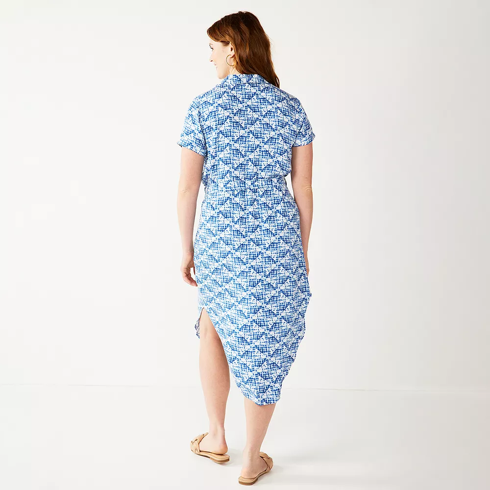 Women's Sonoma Goods For Life® Button Front Midi Shirt Dress - Image 2