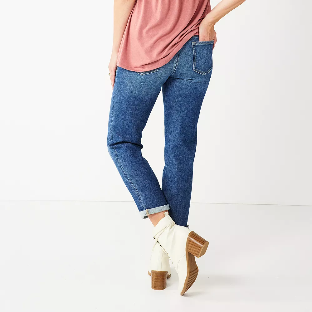 Maternity Sonoma Goods For Life® Over-the-Belly Girlfriend Crop Jeans - Image 2