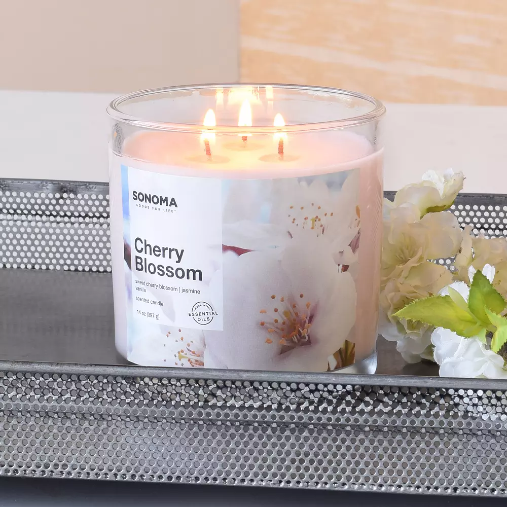 Sonoma Goods For Life® Cherry Blossom 14-oz. Candle Jar - Image 2