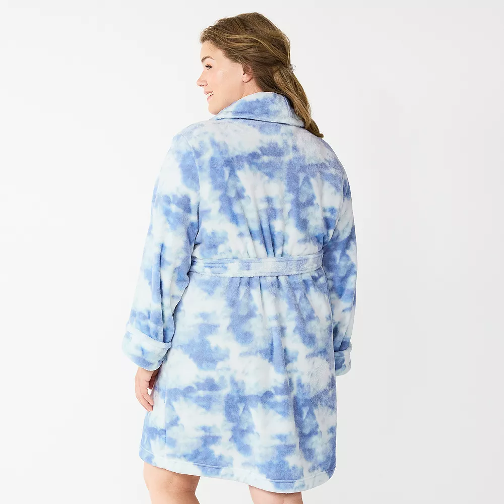 Plus Size Sonoma Goods For Life® Short Plush Robe - Image 2