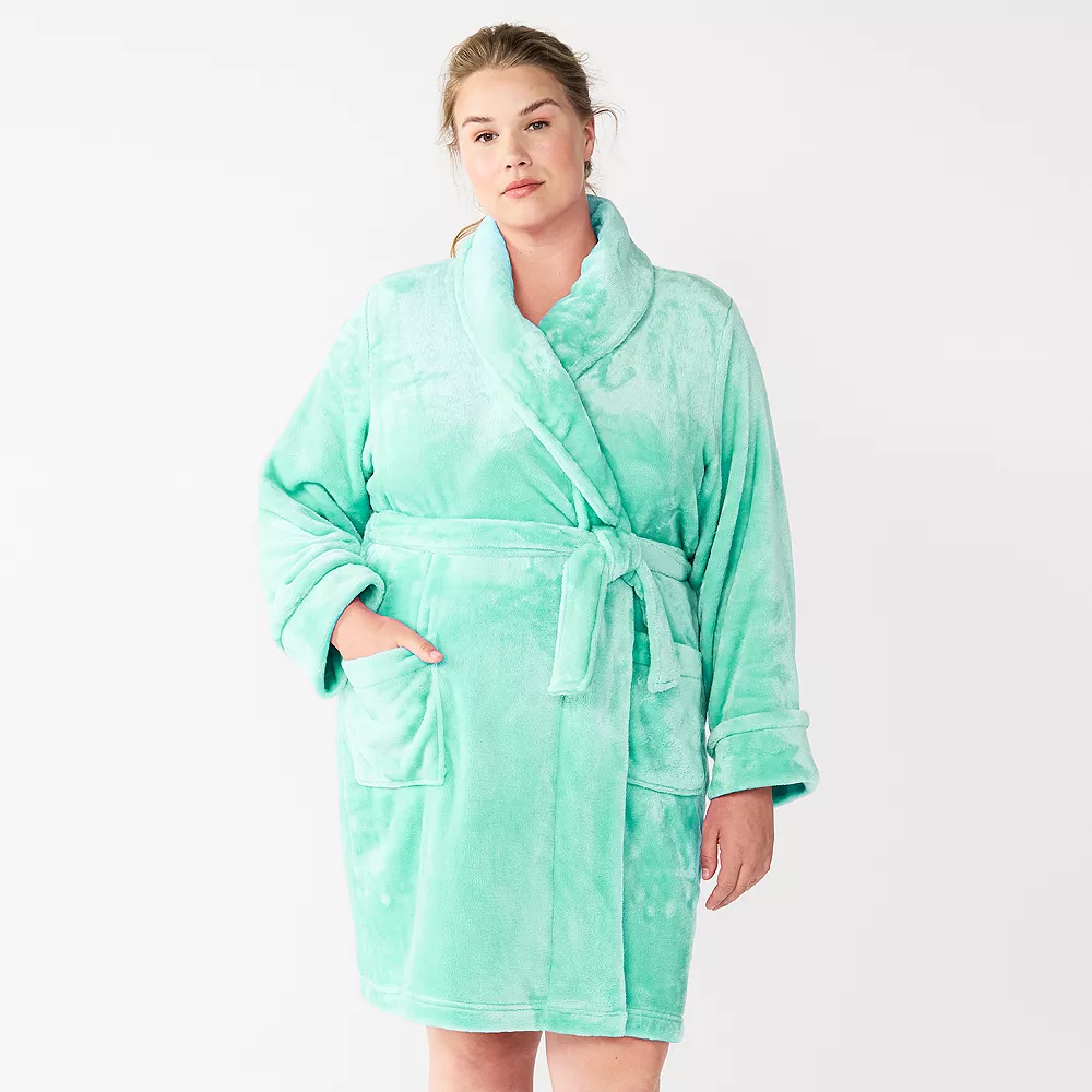 Plus Size Sonoma Goods For Life® Short Plush Robe