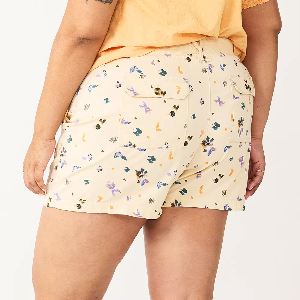 Plus Size Sonoma Goods For Life® High-Waisted Comfort Utility Shorts - Image 2