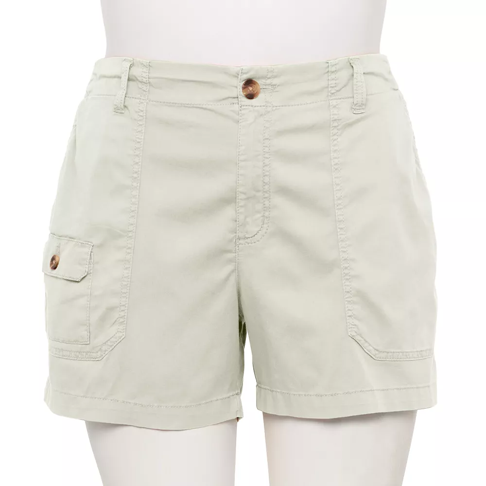 Plus Size Sonoma Goods For Life® High-Waisted Comfort Utility Shorts