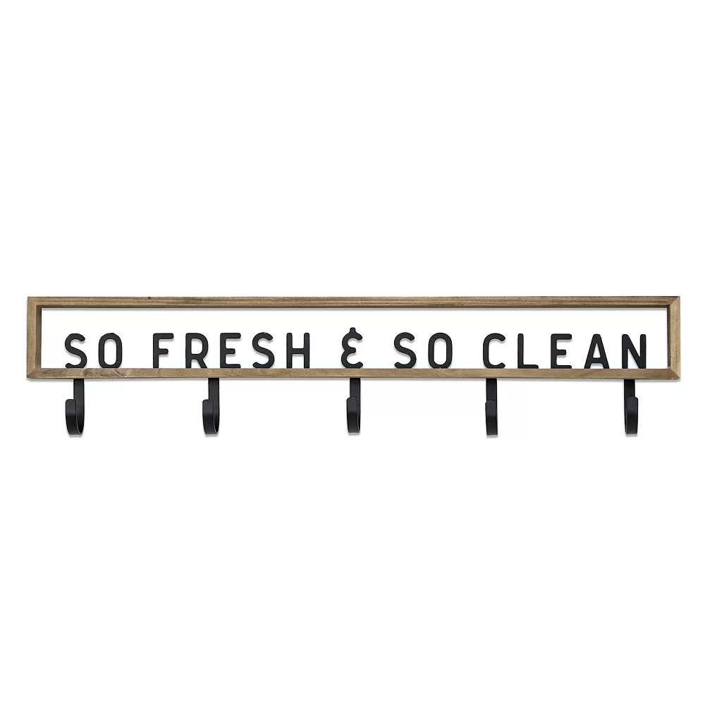 Sonoma Goods For Life® So Fresh & So Clean 5-hook Wall Decor