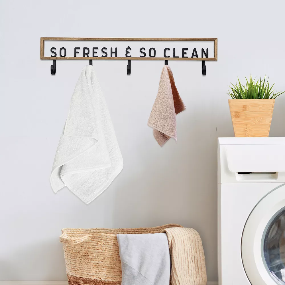Sonoma Goods For Life® So Fresh & So Clean 5-hook Wall Decor - Image 2