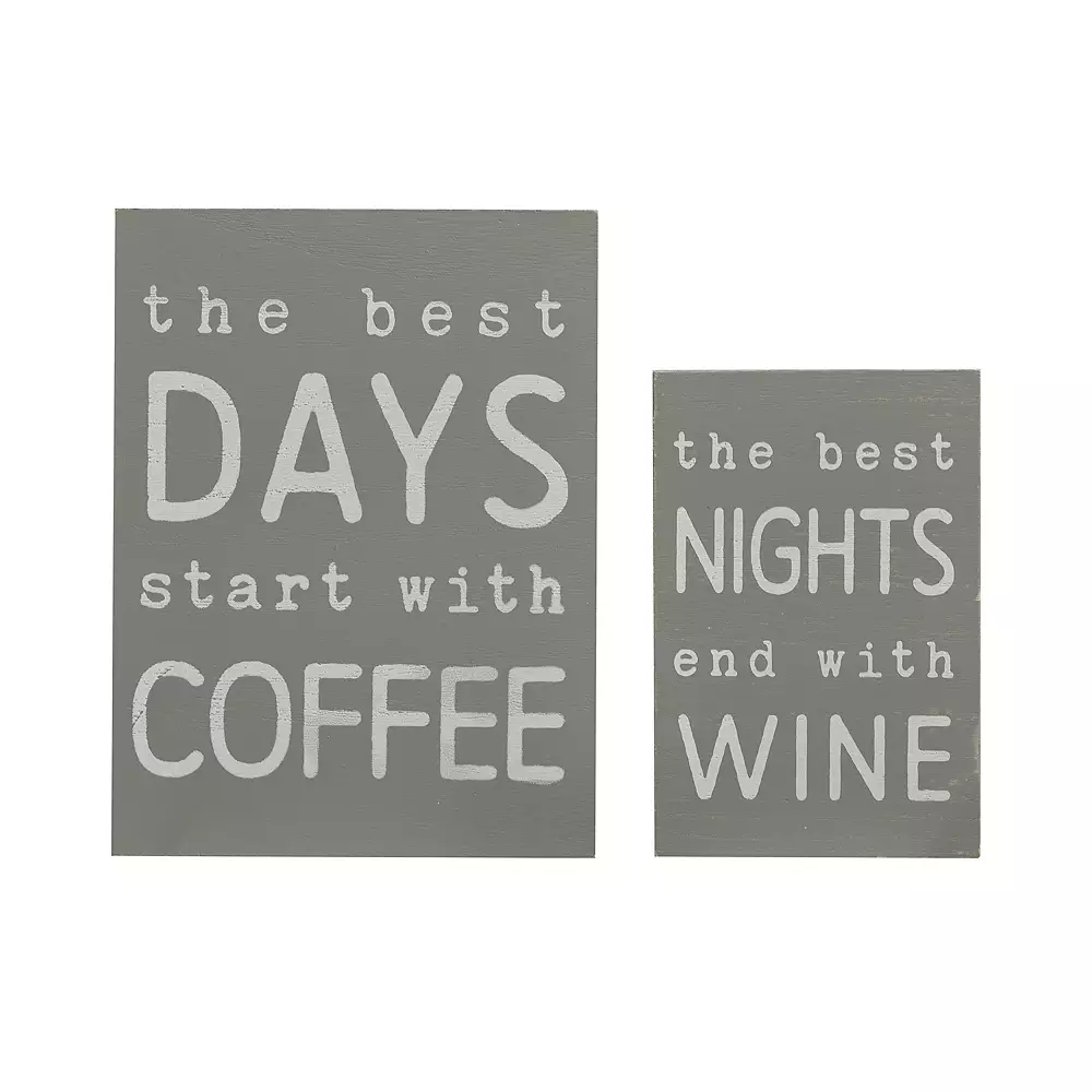 Sonoma Goods For Life® Coffee & Wine Caption Art Box 2-pack Set