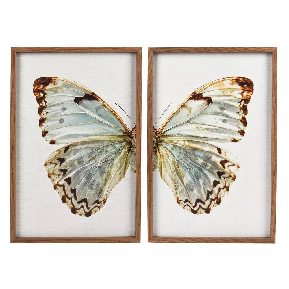Sonoma Goods For Life® Butterfly Framed Wall Art 2-piece Set