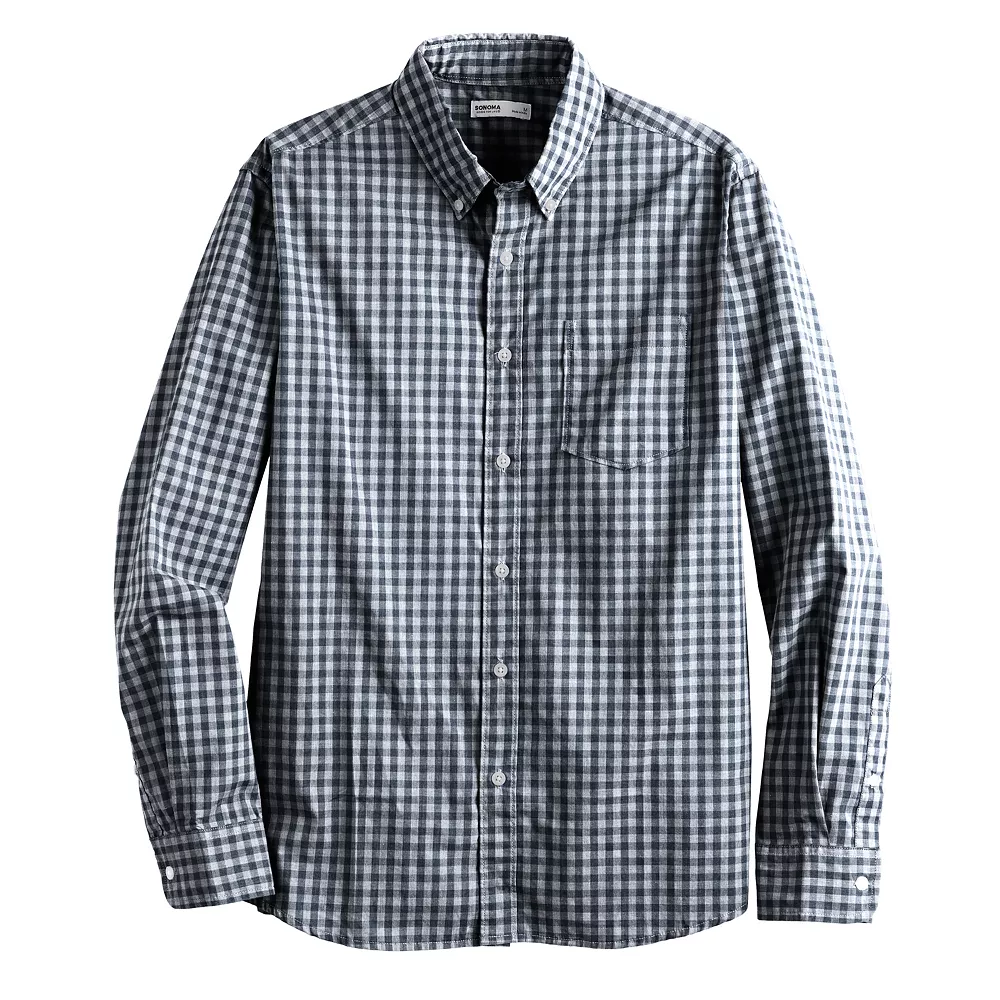 Men's Sonoma Goods For Life® Perfect-Length Button-Down Shirt - Image 2