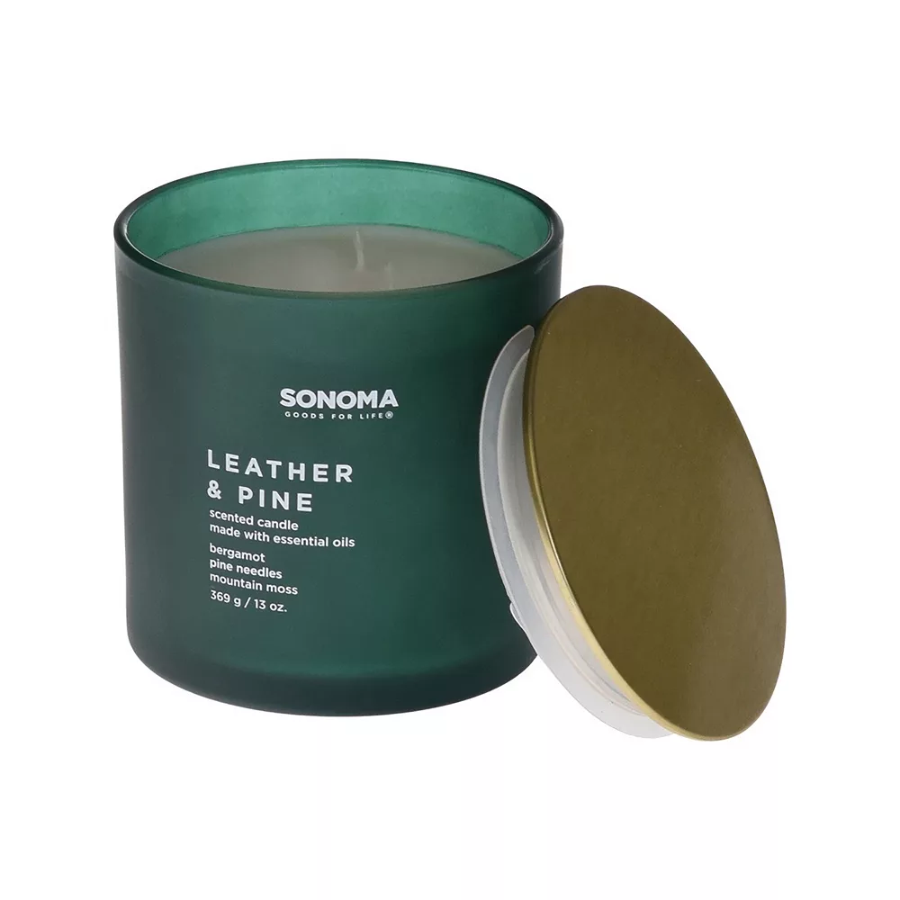 Sonoma Goods For Life® Leather & Pine 13-oz. Candle Jar - Image 3