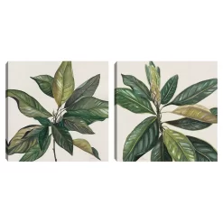 Sonoma Goods For Life® Magnolia Leaves I & II Canvas Wall Art 2-piece Set
