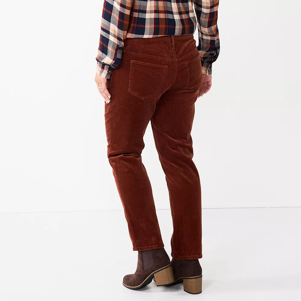 Maternity Sonoma Goods For Life® Belly Panel Corduroy Straight-Leg Ankle Pants - Image 2