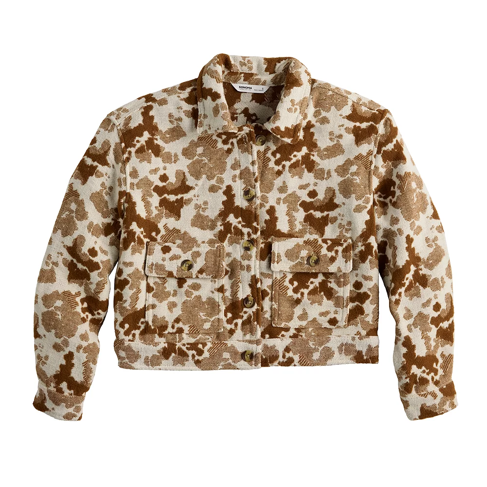 Women's Sonoma Goods For Life® Cropped Shacket - Image 3