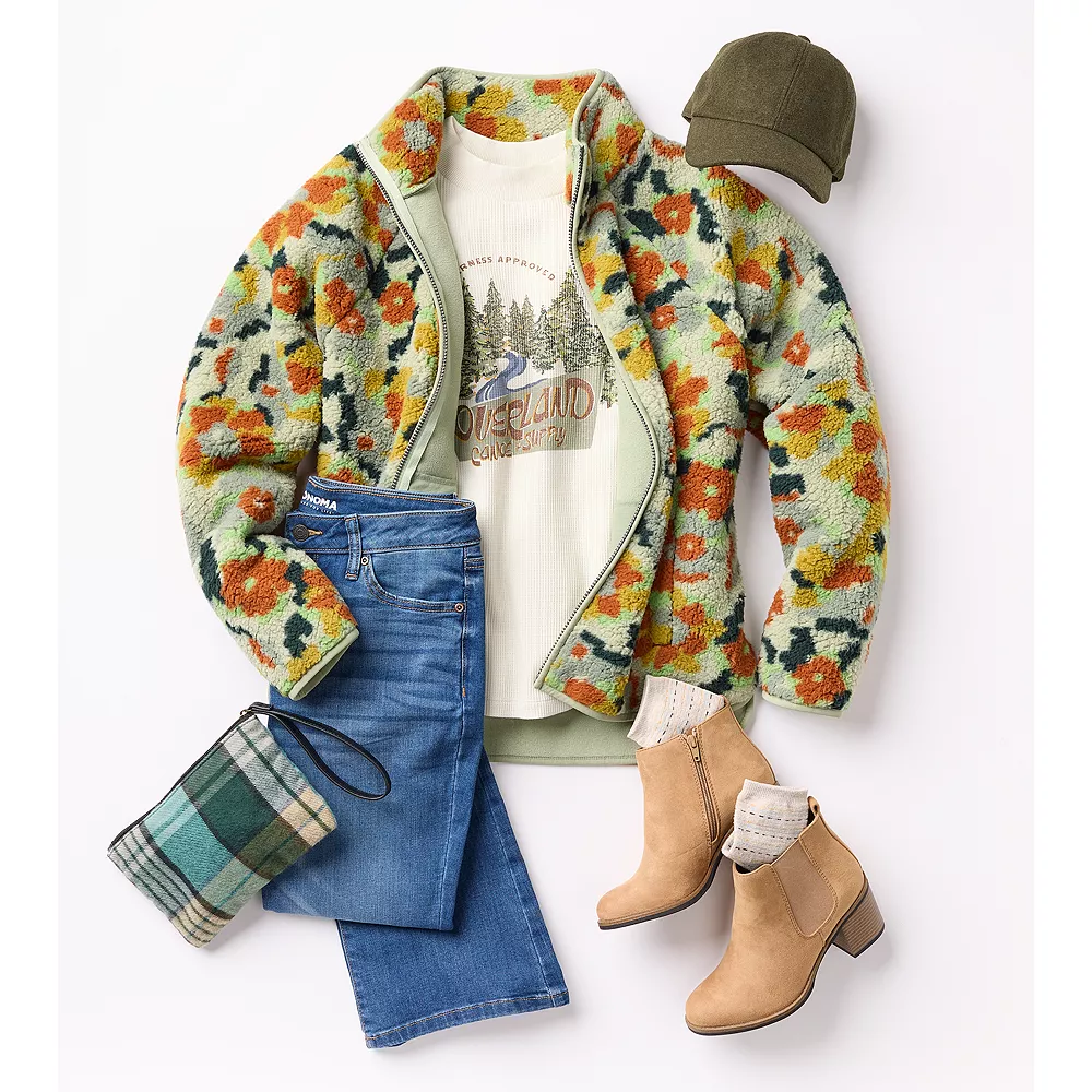 Women's Sonoma Goods For Life® Mockneck Waffle Top - Image 3