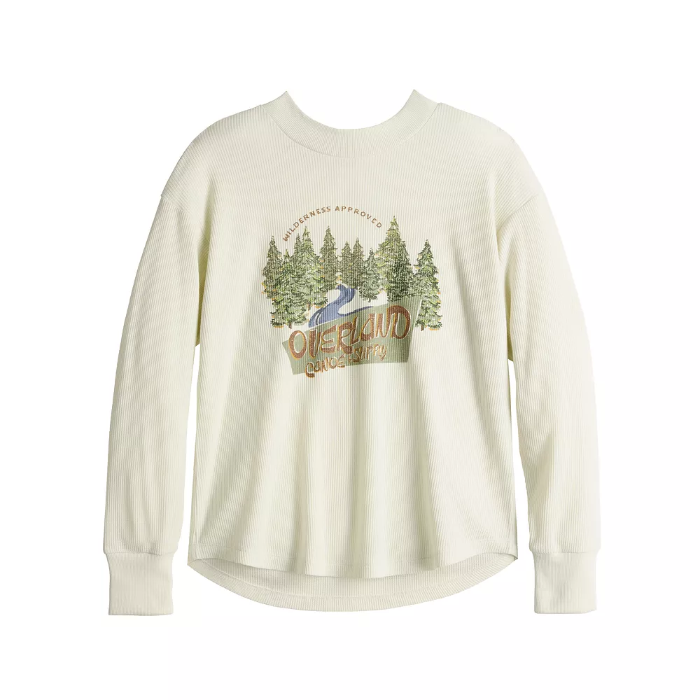 Women's Sonoma Goods For Life® Mockneck Waffle Top - Image 4