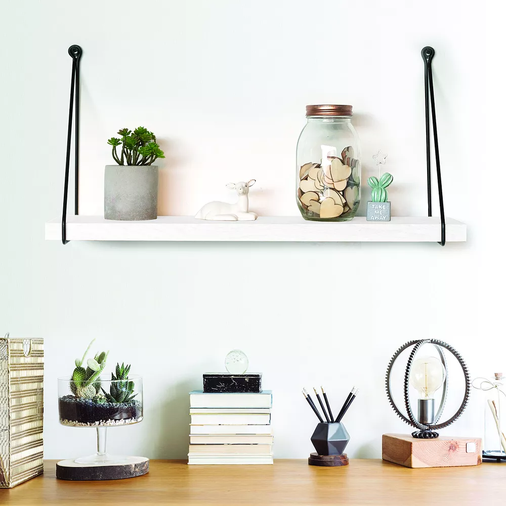 Sonoma Goods For Life® White & Metal Shelf - Image 2