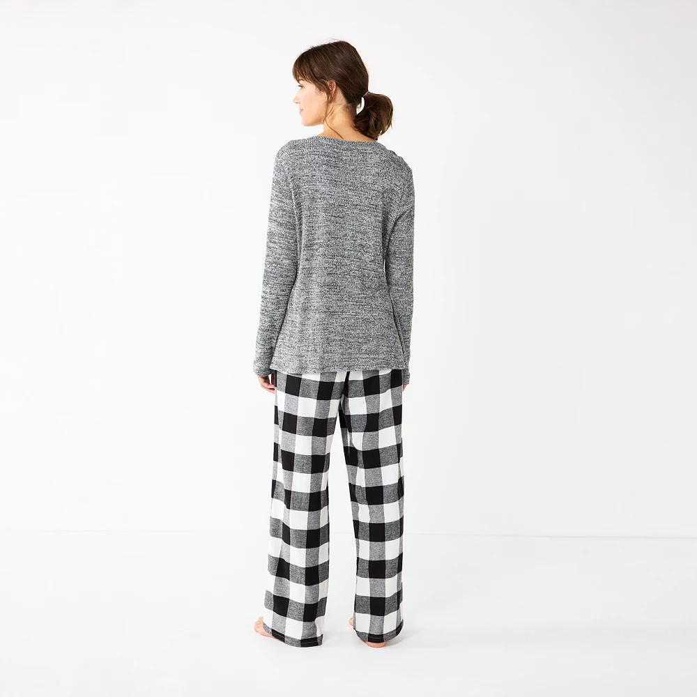 Women's Sonoma Goods For Life® Flannel Pajama Pants & Pajama Top Sleep Set - Image 2