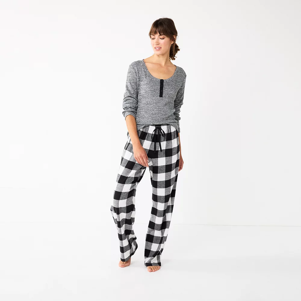 Women's Sonoma Goods For Life® Flannel Pajama Pants & Pajama Top Sleep Set - Image 3