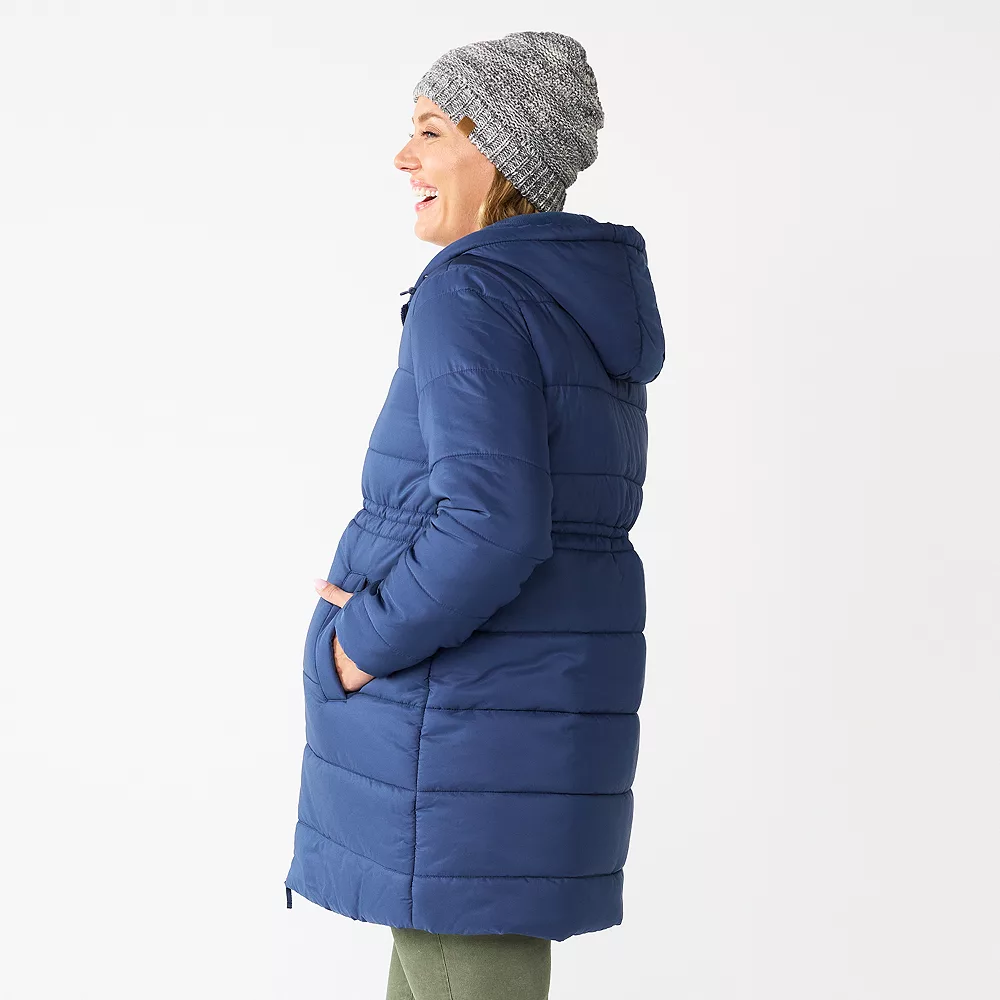 Maternity Sonoma Goods For Life® Cinch Waist Puffer Jacket - Image 2