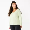 Petite Sonoma Goods For Life® Everyday Long Sleeve V-Neck Top