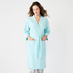 Women's Sonoma Goods For Life® Cloud Knit 3/4 Sleeve Robe
