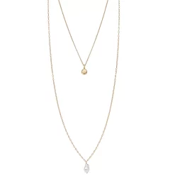 Sonoma Goods For Life® 2 Row Hammered Disc & Pearl Pendant Necklace