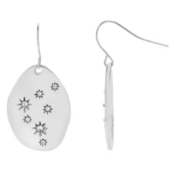 Sonoma Goods For Life® Etched Stars Organic Metal Drop Earrings