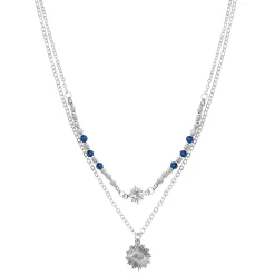 Sonoma Goods For Life® 2 Row Blue Beaded Radial Starburst Pendant Necklace