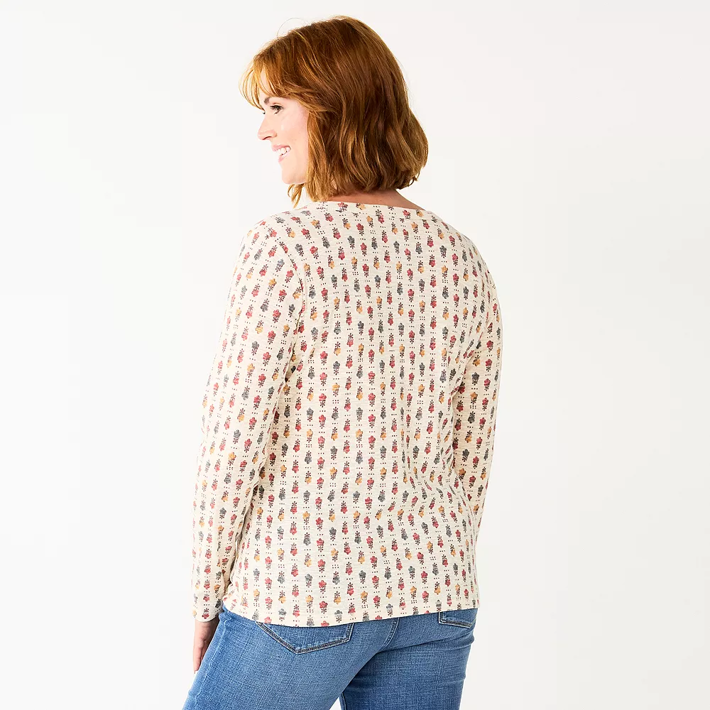 Women's Sonoma Goods For Life® Essential Henley Top - Image 2