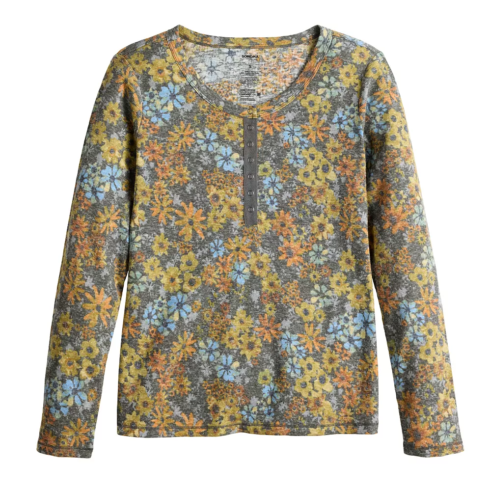 Women's Sonoma Goods For Life® Essential Henley Top - Image 3