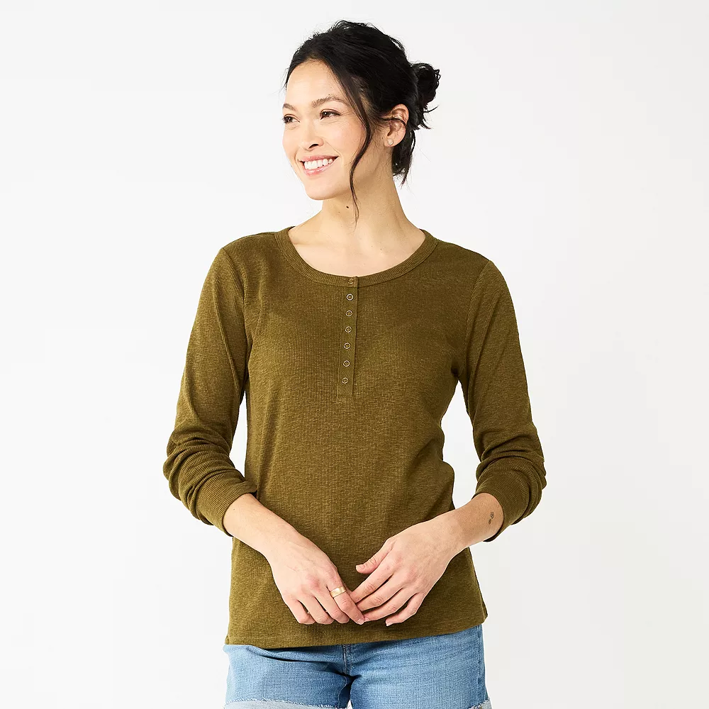 Women's Sonoma Goods For Life® Essential Henley Top