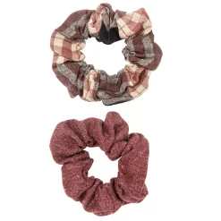 Sonoma Goods For Life® Solid Red & Multi Plaid 2-piece Scrunchie Set