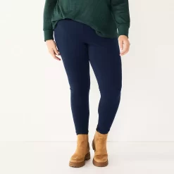 Plus Size Sonoma Goods For LifeĀ® Essential Mid-Rise Leggings