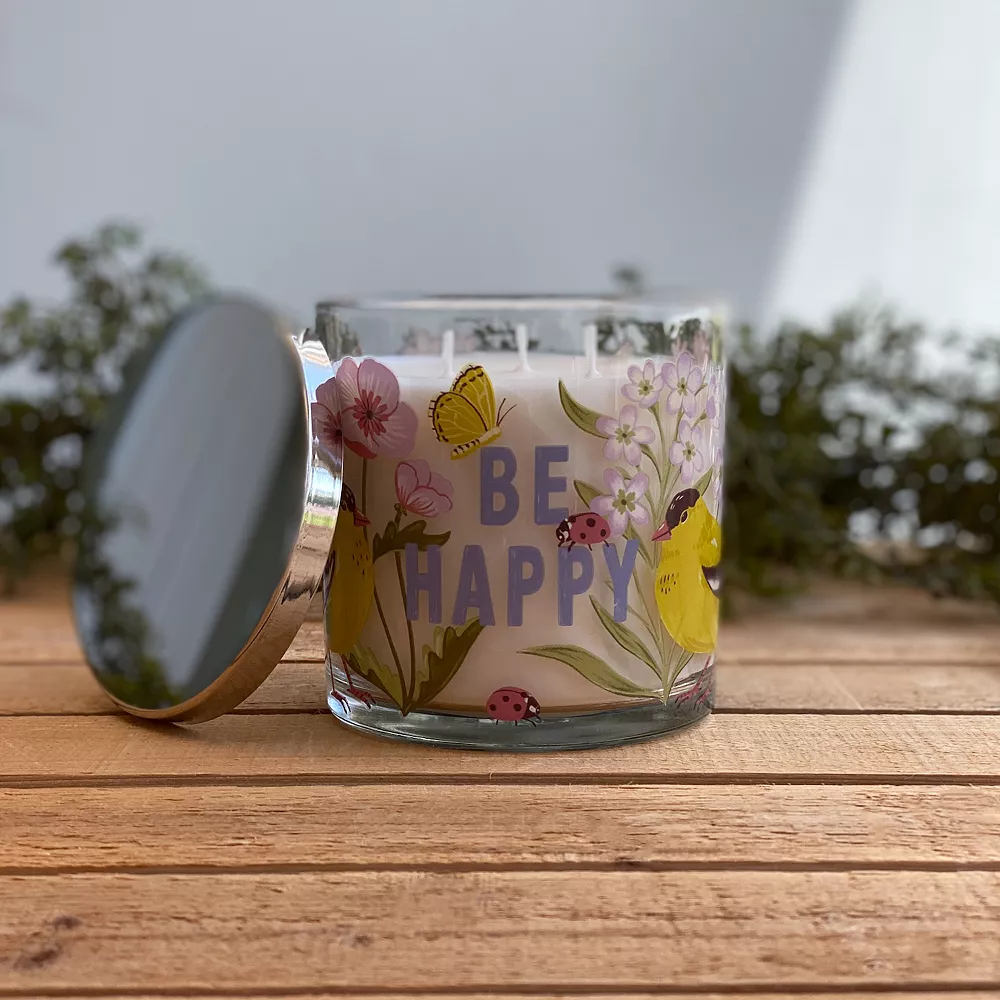 Sonoma Goods For Life® BE HAPPY Rainbow Lotus 13-oz. Candle Jar - Image 2