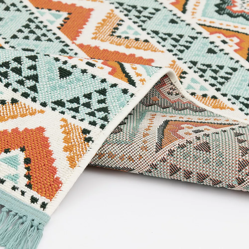 Sonoma Goods For Life® Indoor/Outdoor Coral Multi Geo Stripe Rug - Image 6