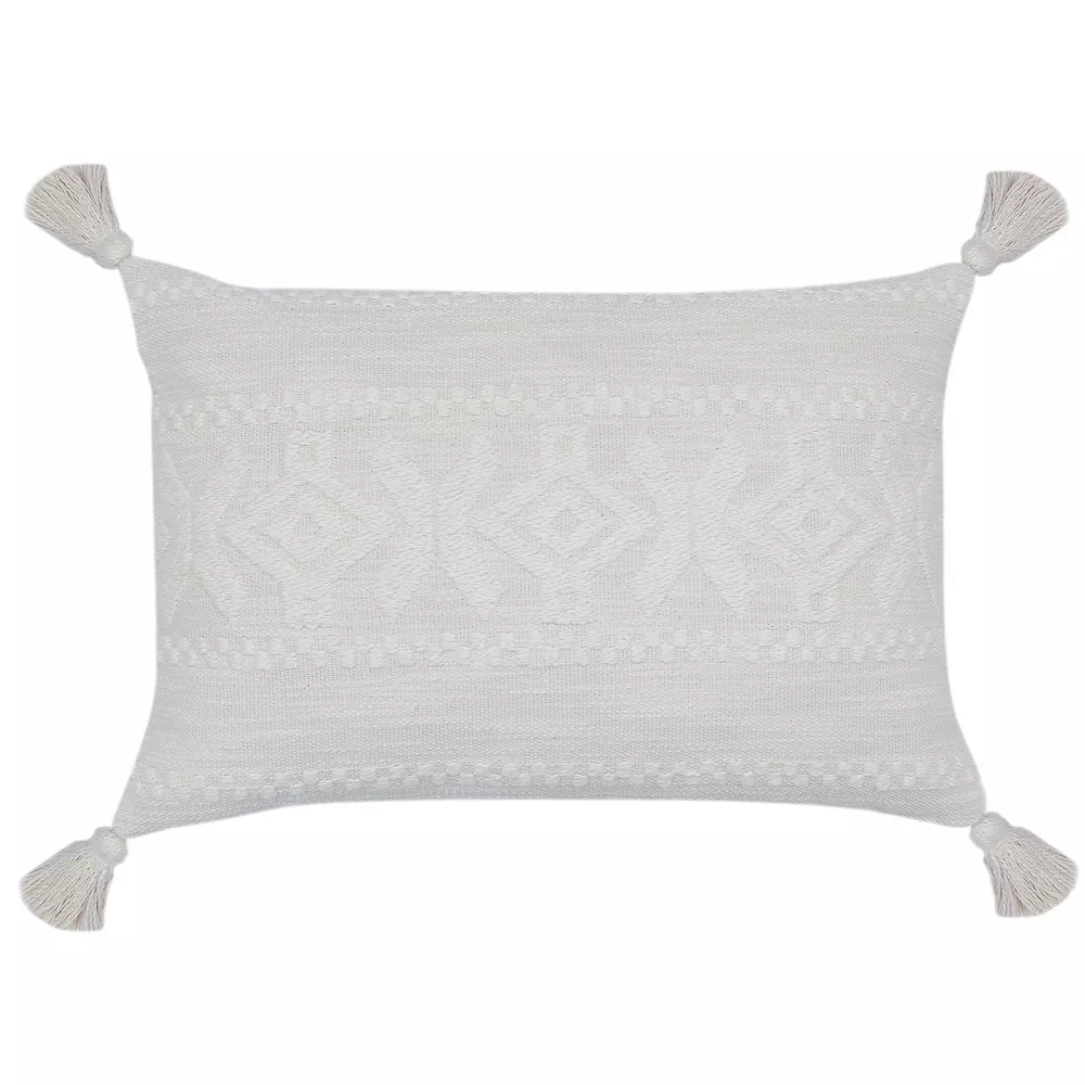 Sonoma Goods For Life® White Boho Embroidered Ultimate Feather Fill Throw Pillow