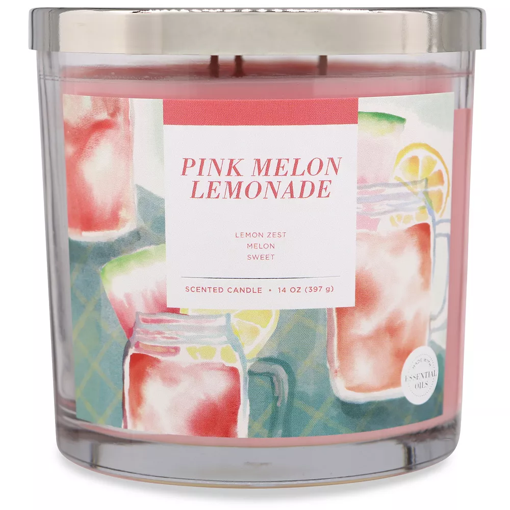 Sonoma Goods For Life® Pink Melon Lemonade 14-oz. Candle Jar - Image 3