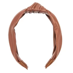 Sonoma Goods For Life® Brown Faux Leather Top Knot Headband
