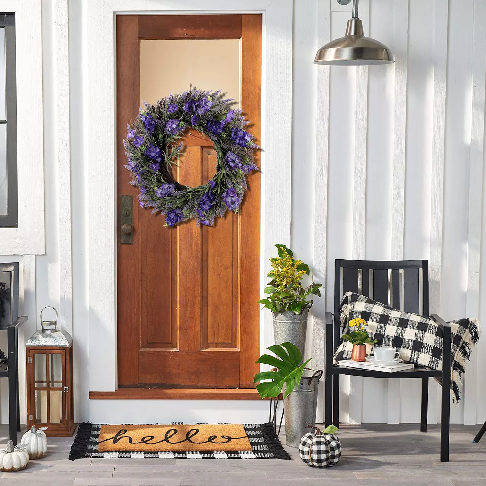 Sonoma Goods For Life® Artificial Violet Lavender Hyacinth Wreath - Image 2