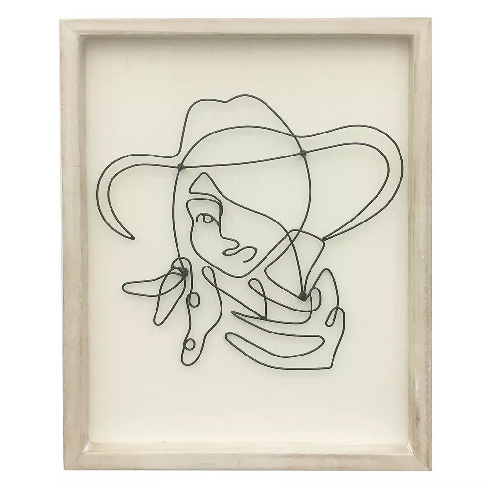 Sonoma Goods For LifeĀ® Wire Cowgirl Framed Wall Art