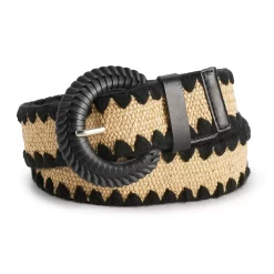 Women's Sonoma Goods For Life® Crocheted Accents Straw Stretch Belt