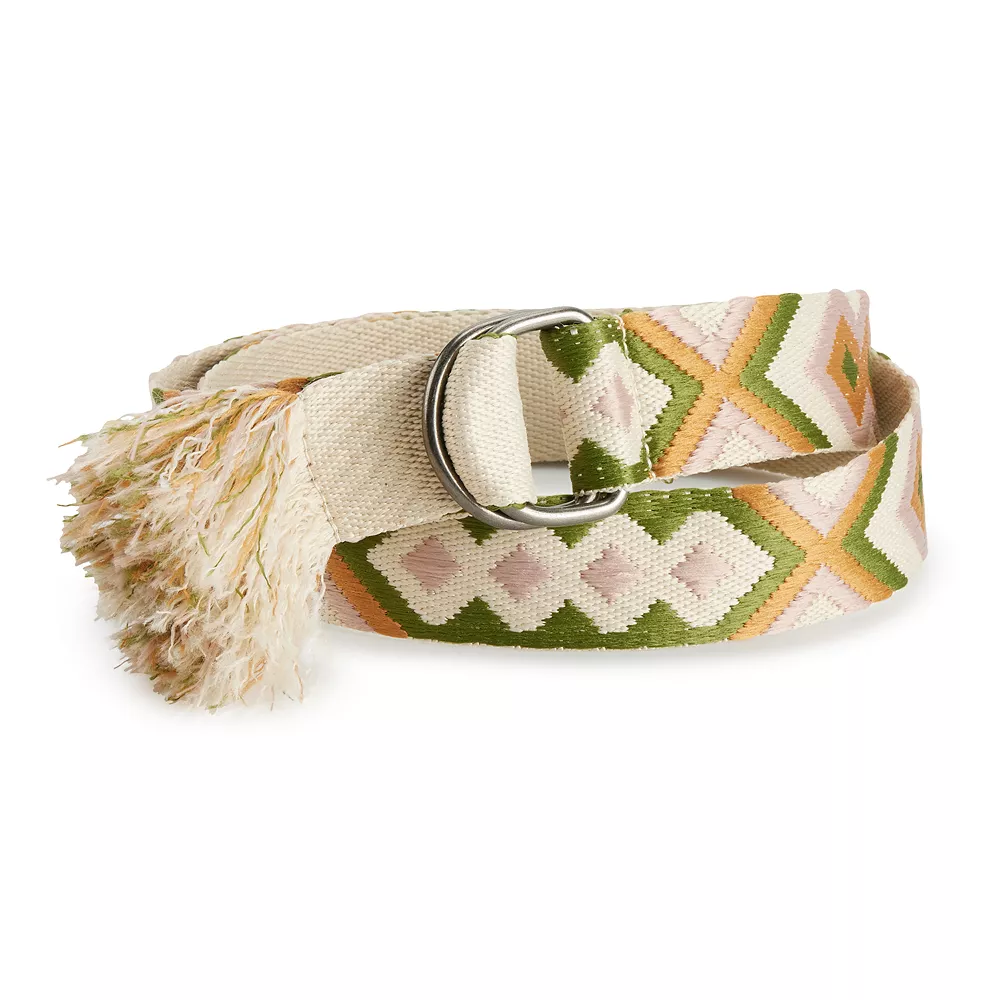 Women's Sonoma Goods For Life® Southwestern Fringed Fabric Belt